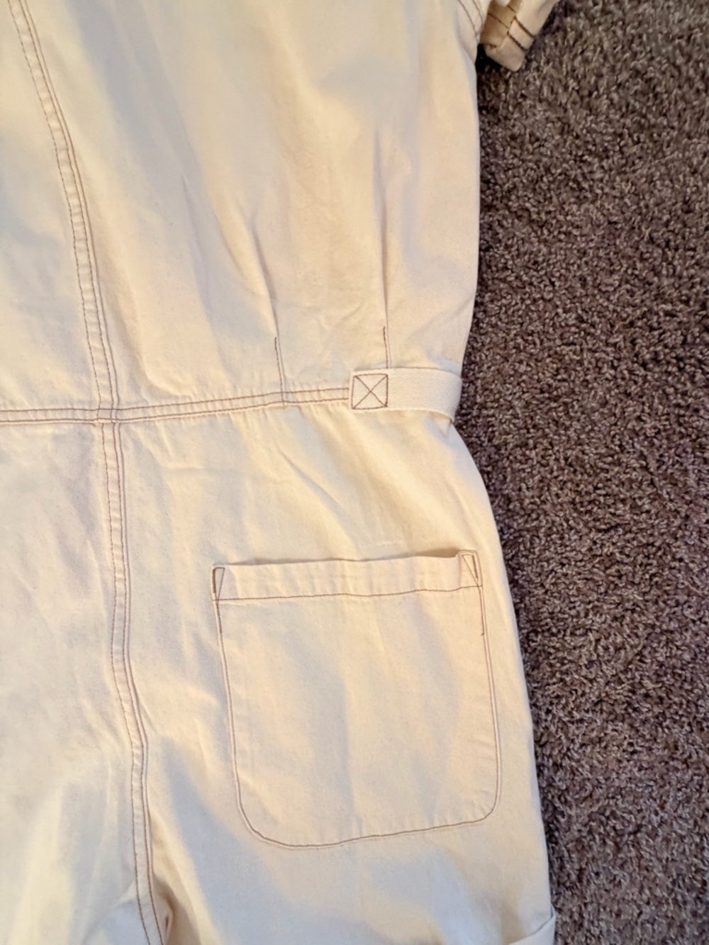 NWT Pistola Parker Cuffed Romper women's size large in Ecru - Picture 13 of 16